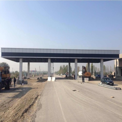 Q345 محطة بنزين مظلة 150 مم سقف Toll Plaza Canopy Light Gauge