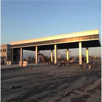 Q345 محطة بنزين مظلة 150 مم سقف Toll Plaza Canopy Light Gauge