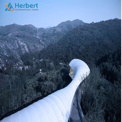 ETFE PTFE هيكل غشاء التوتر 50 مم سقف واجهة Couverture