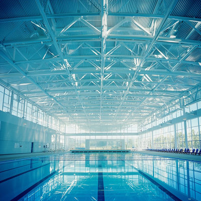 هيكل فضائي من الصلب لسطوح حمامات السباحة حلول دائمة وأنيقة