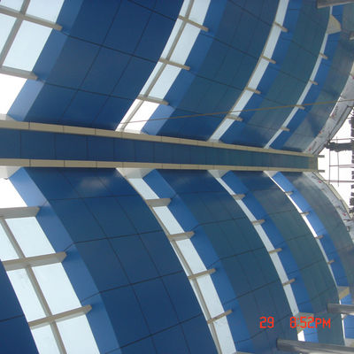 Petrol Station Construction Steel Space Frame Canopy with Q235/Q345B Grade and 70 Years Service Life